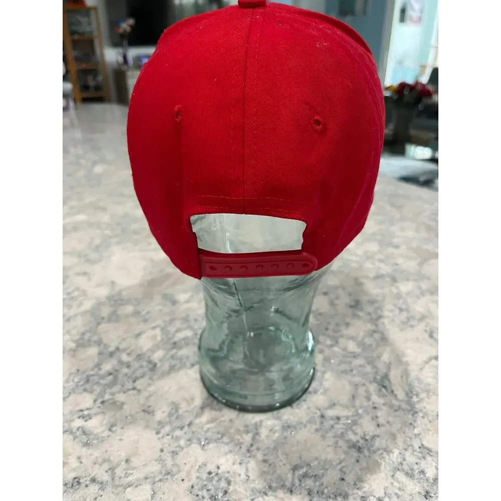 True Religion Snap Back Red & Black Logo Baseball Cap Hat